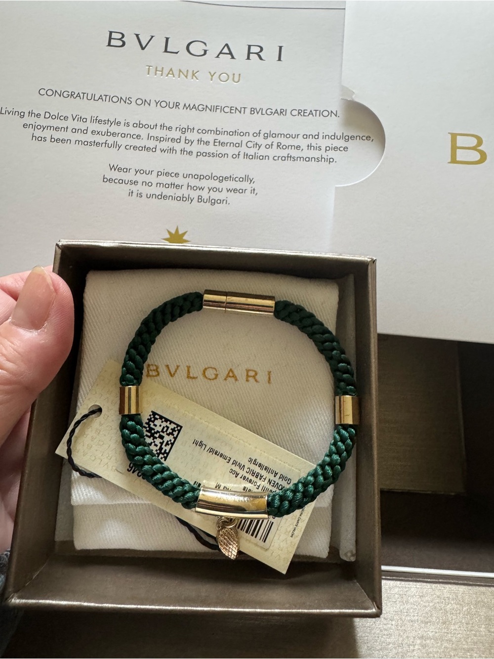 Bulgari Forever Serpenti Bracelet- Emerald Green
